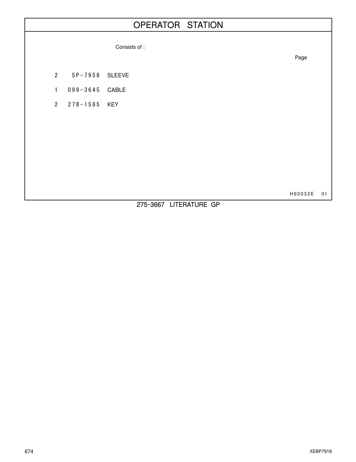 5P-7958 SLEEVE CAT parts manual diagram