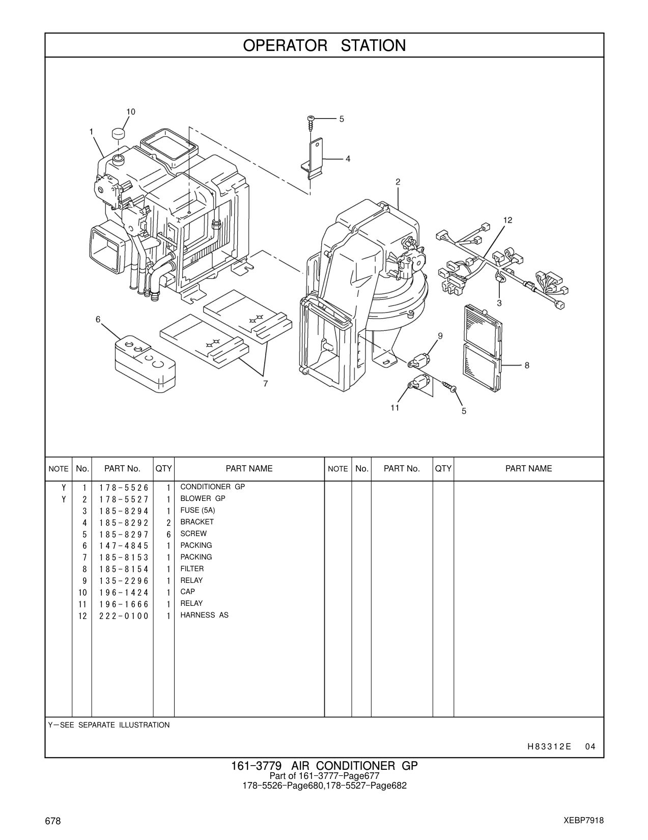 178-5526 CONDITIONER GP CAT parts manual diagram