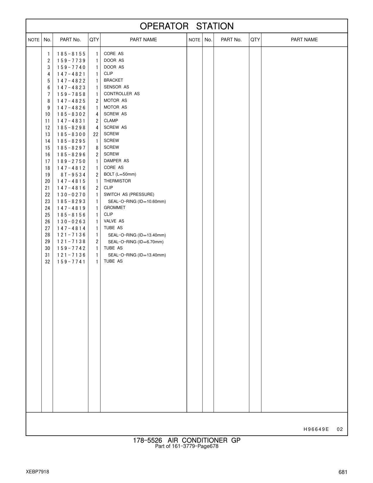 147-4823 SENSOR AS CAT parts manual diagram