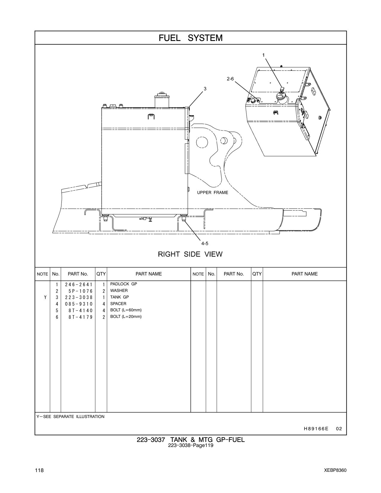 223-3038 TANK GP CAT parts manual diagram