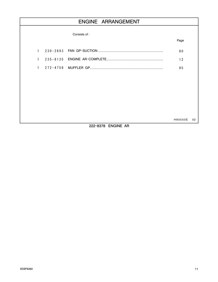 230-2893 FAN GP-SUCTION CAT parts manual diagram