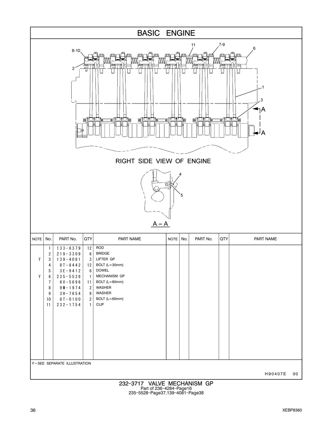 232-1754 CLIP CAT parts manual diagram