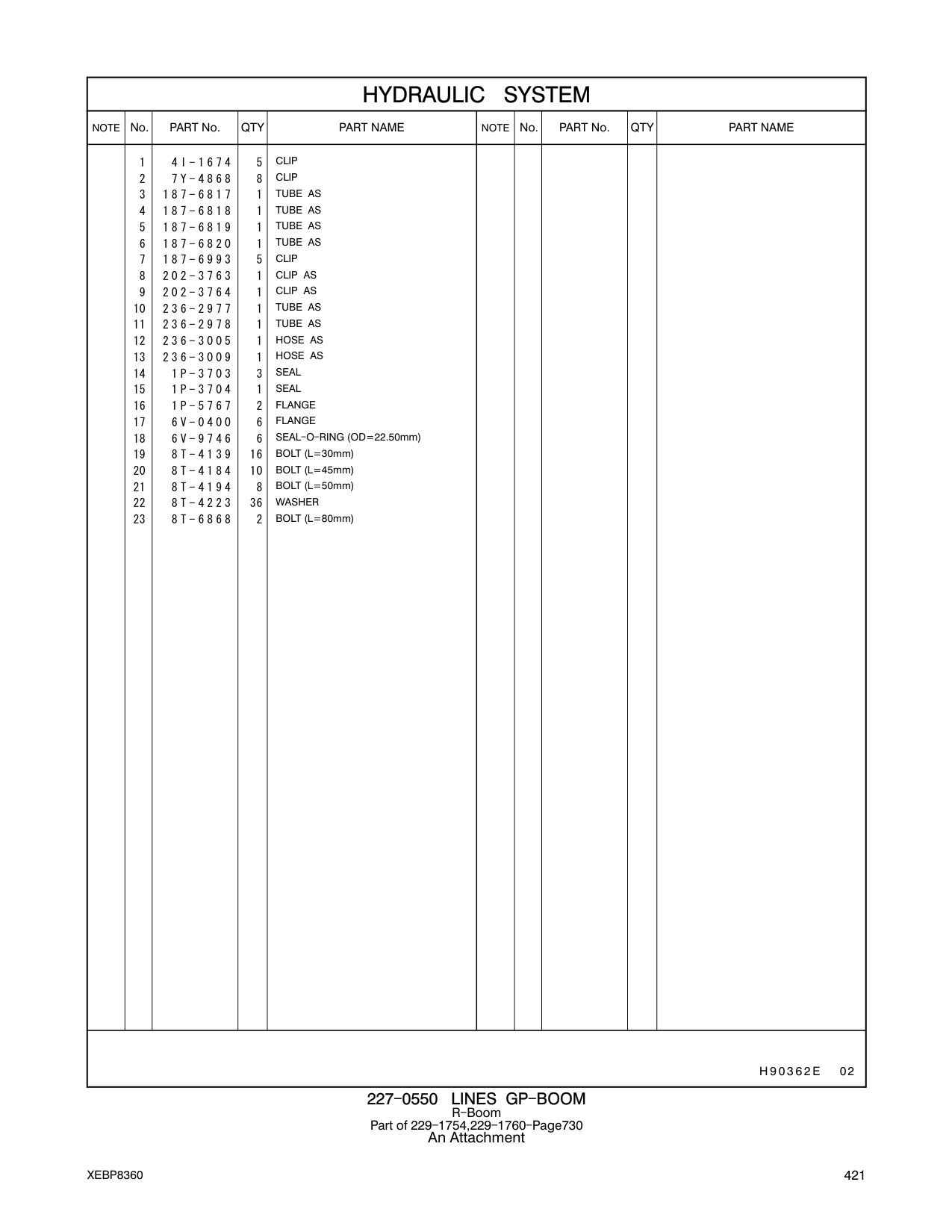 236-3005 HOSE AS CAT parts manual diagram