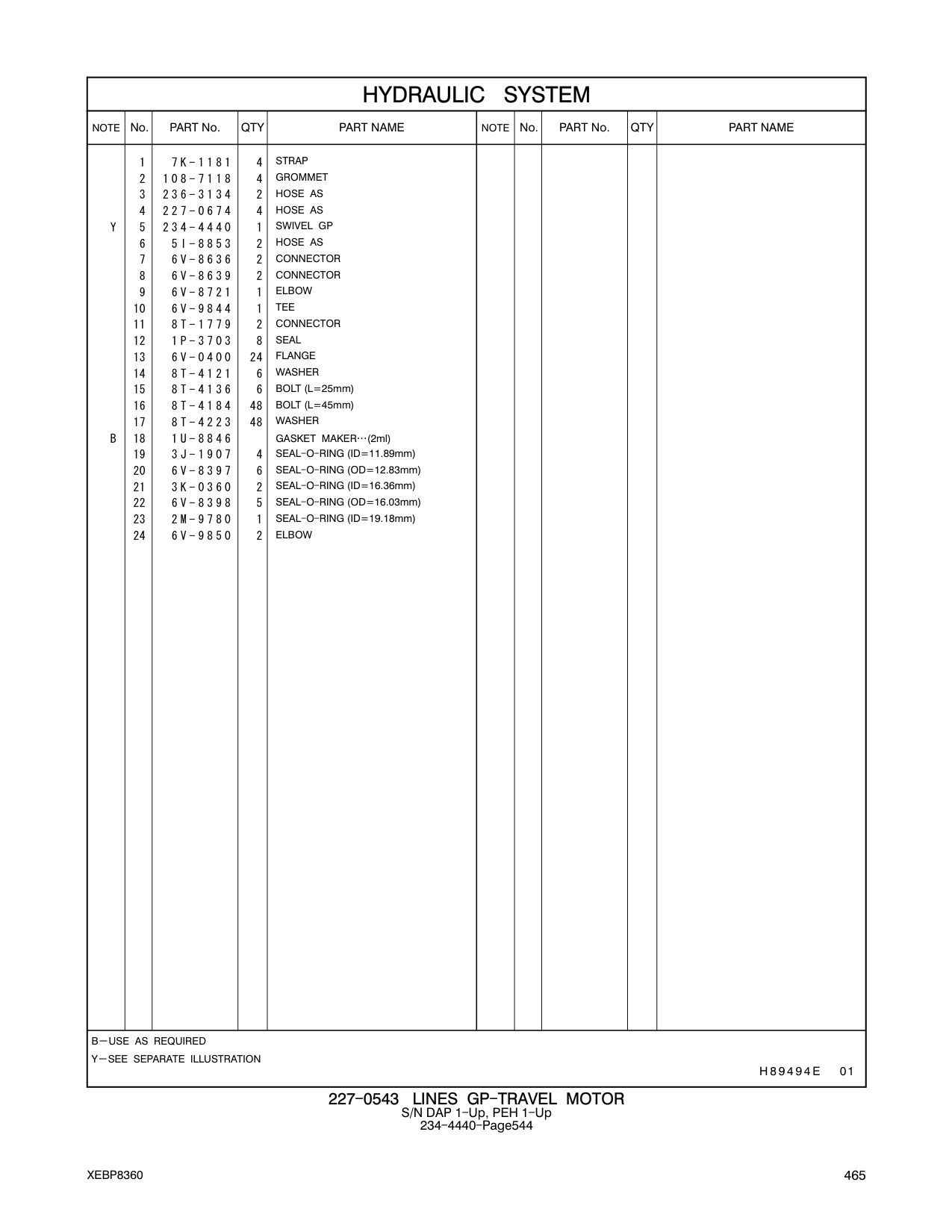 236-3134 HOSE AS CAT parts manual diagram