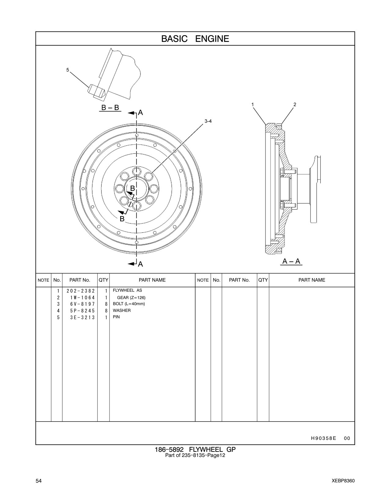202-2382 FLYWHEELAS CAT parts manual diagram