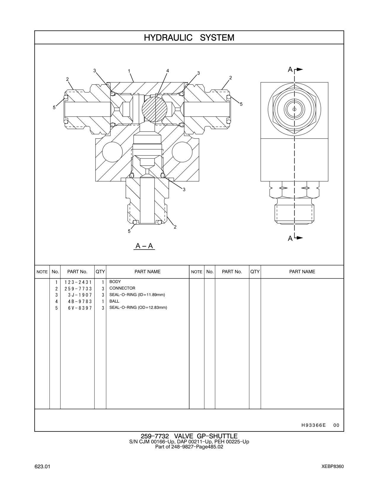 259-7733 CONNECTOR CAT parts manual diagram