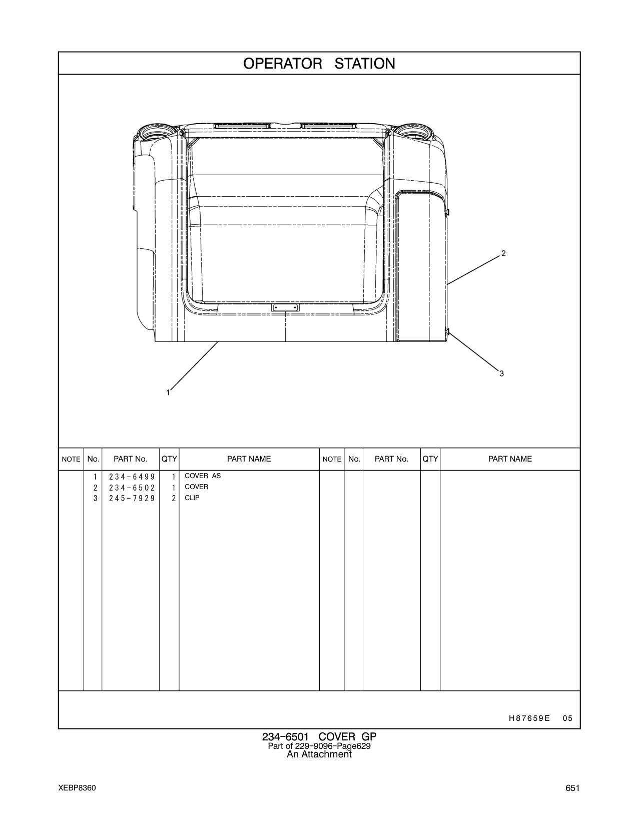 245-7929 CLIP CAT parts manual diagram