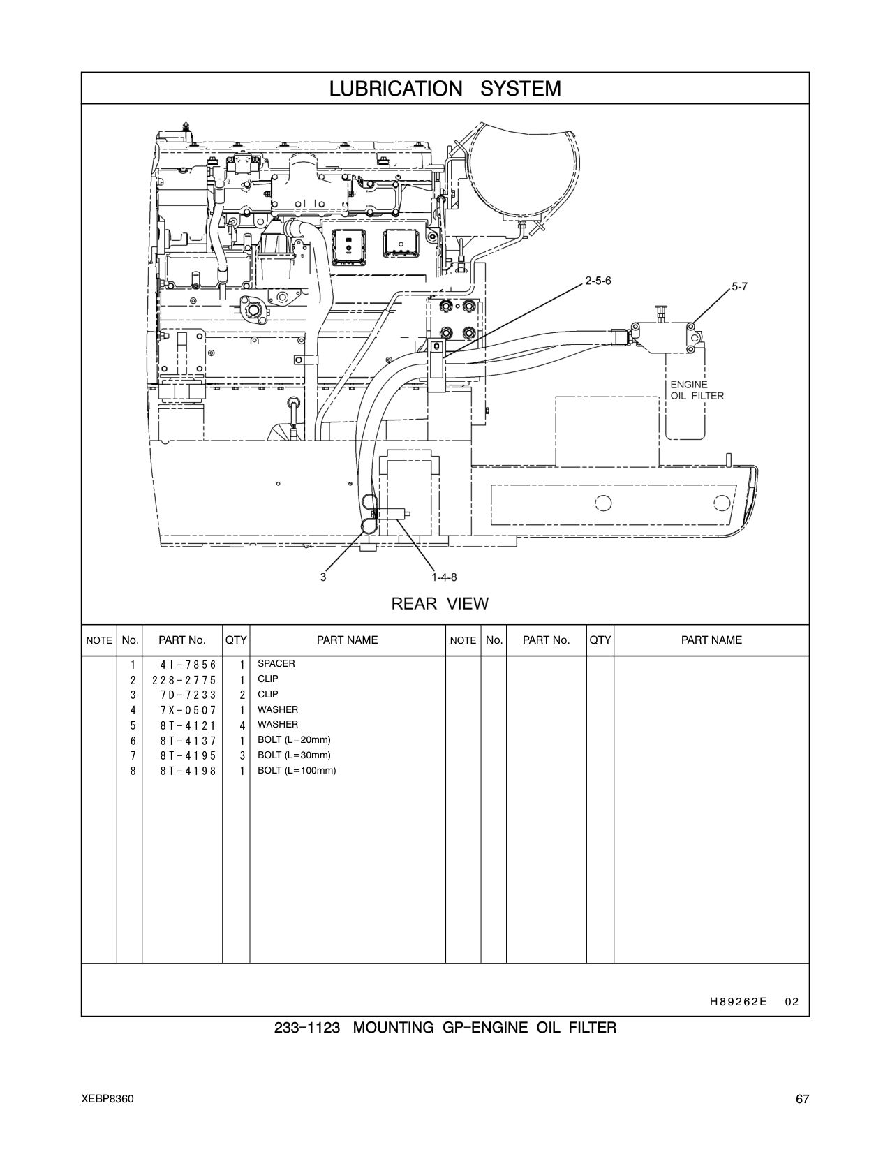 228-2775 CLIP CAT parts manual diagram