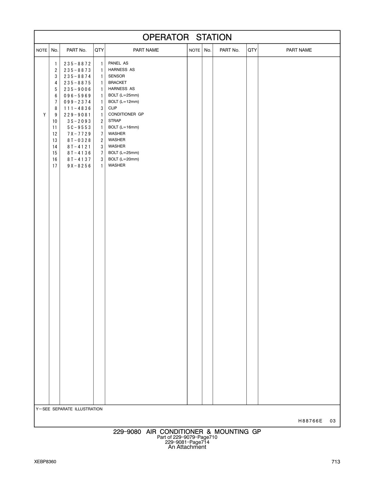 229-9081 CONDITIONER GP CAT parts manual diagram