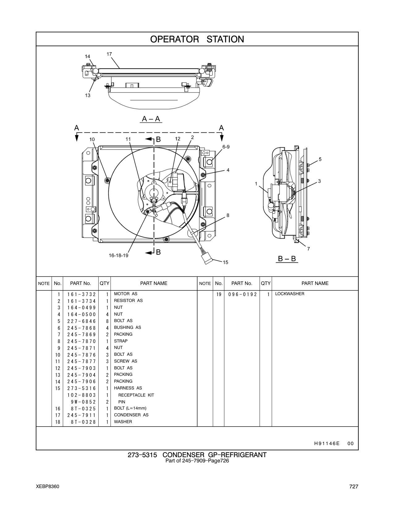 161-3732 MOTOR AS CAT parts manual diagram