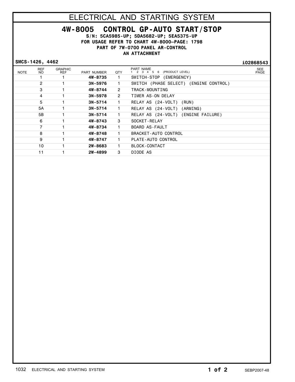 3N-5978 TIMER AS-ON DELAY CAT parts manual diagram