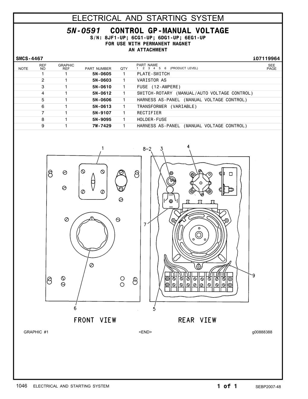 5N-0610 FUSE (12-AMPERE) CAT parts manual diagram