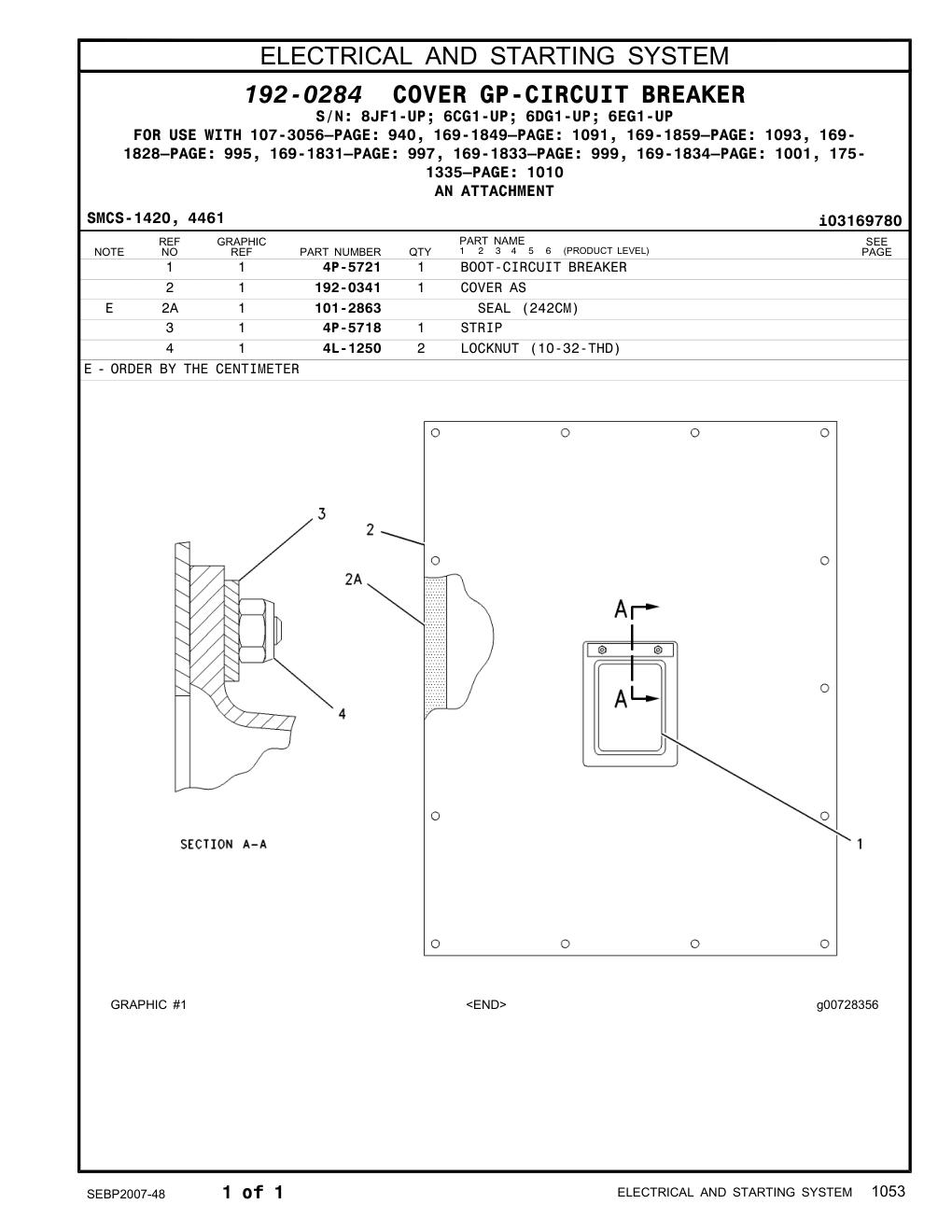 4P-5718 STRIP CAT parts manual diagram