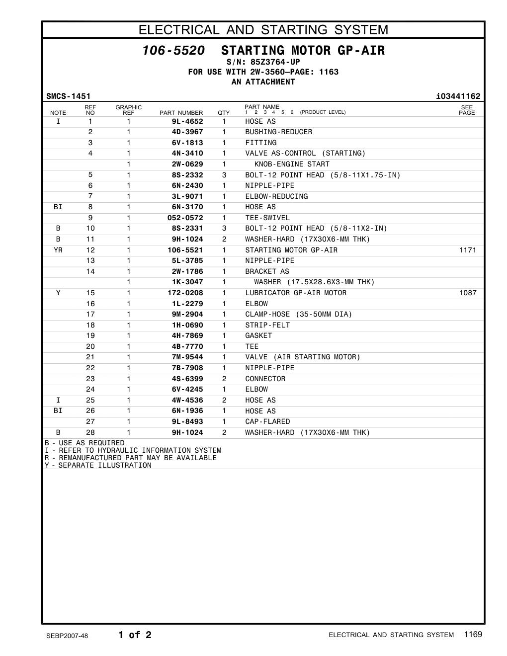 4H-7869 GASKET · S/N 85Z3764-UP CAT parts manual diagram