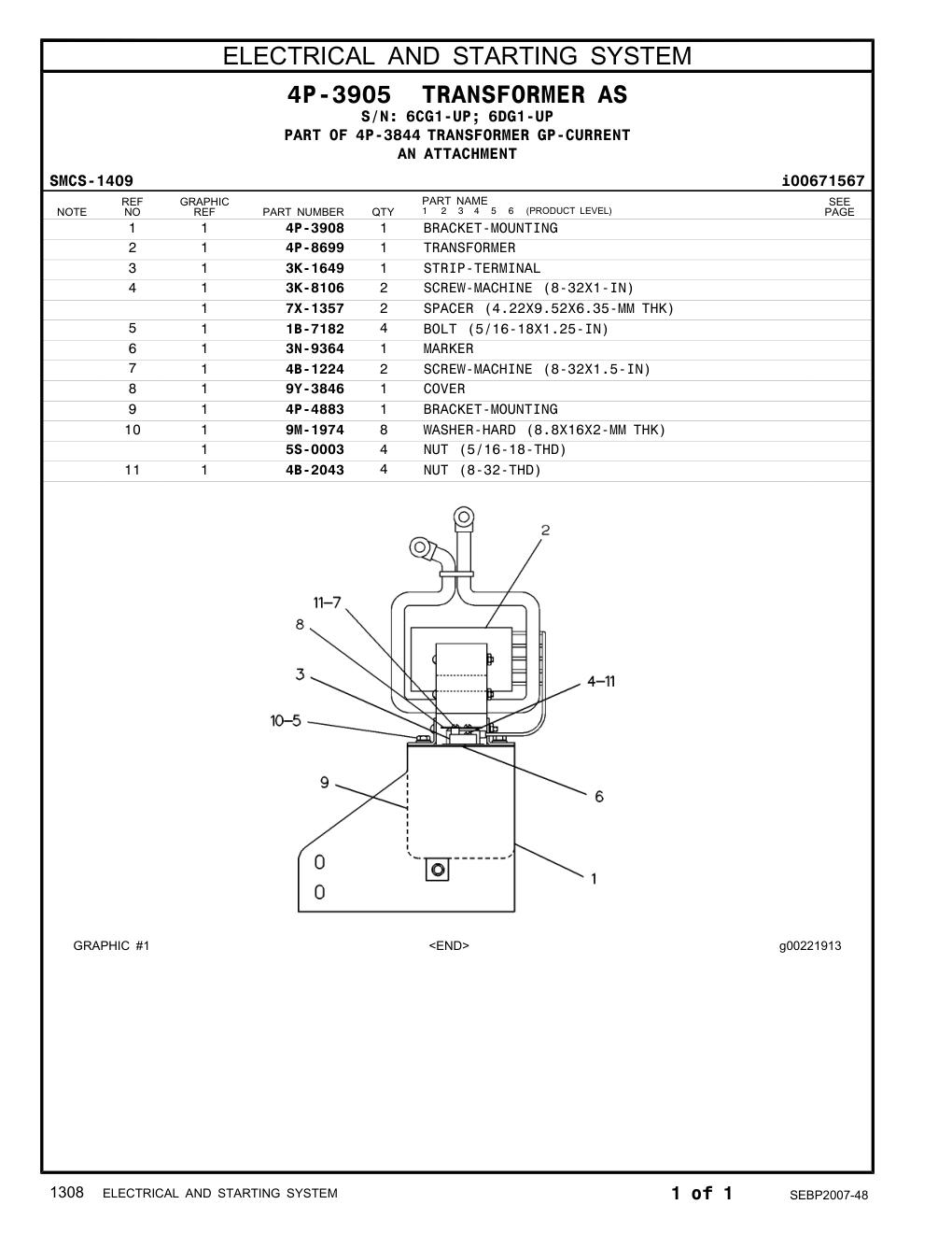 3N-9364 MARKER CAT parts manual diagram