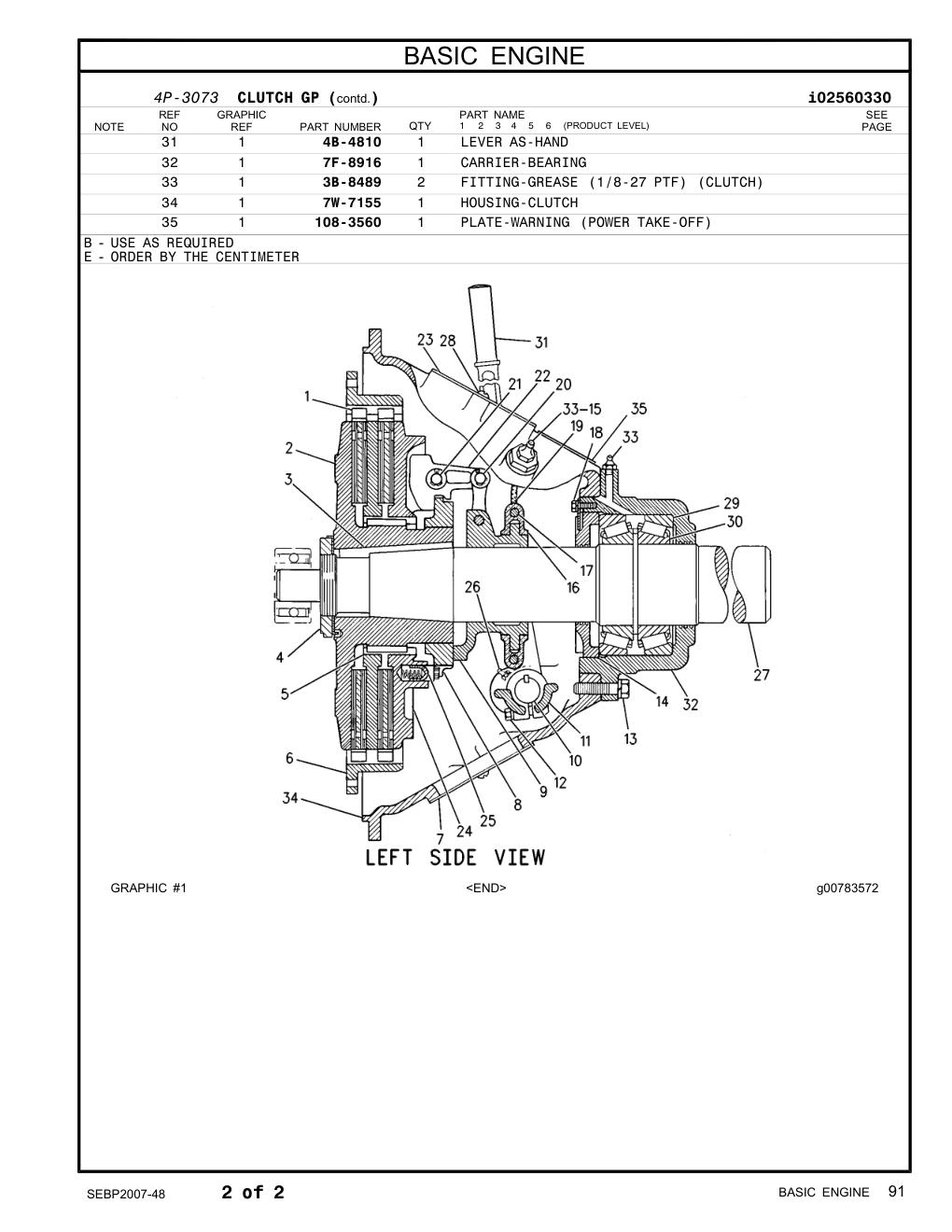 7F-8916 CARRIER-BEARING CAT parts manual diagram