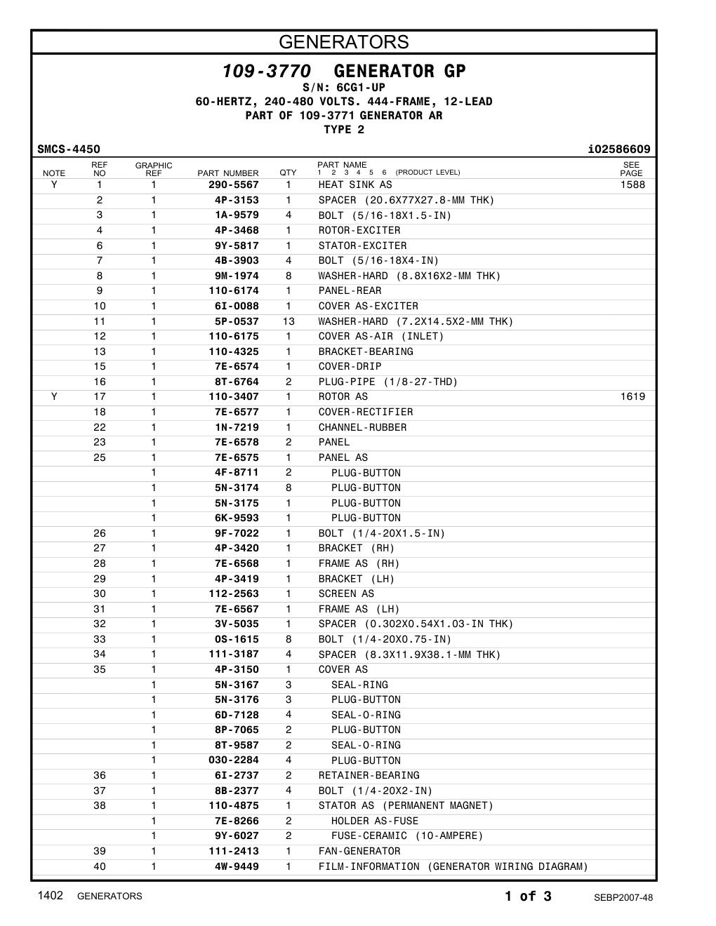 290-5567 HEAT SINK AS · S/N 6CG1-UP CAT parts manual diagram