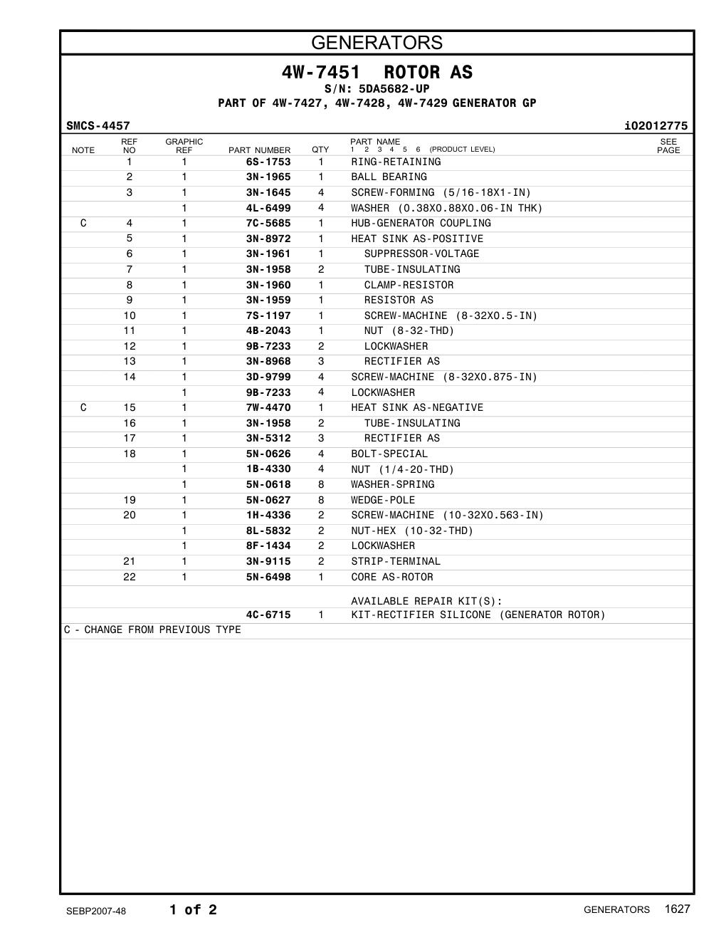3N-8972 HEAT SINK AS-POSITIVE · S/N 5DA5682-UP CAT parts manual diagram