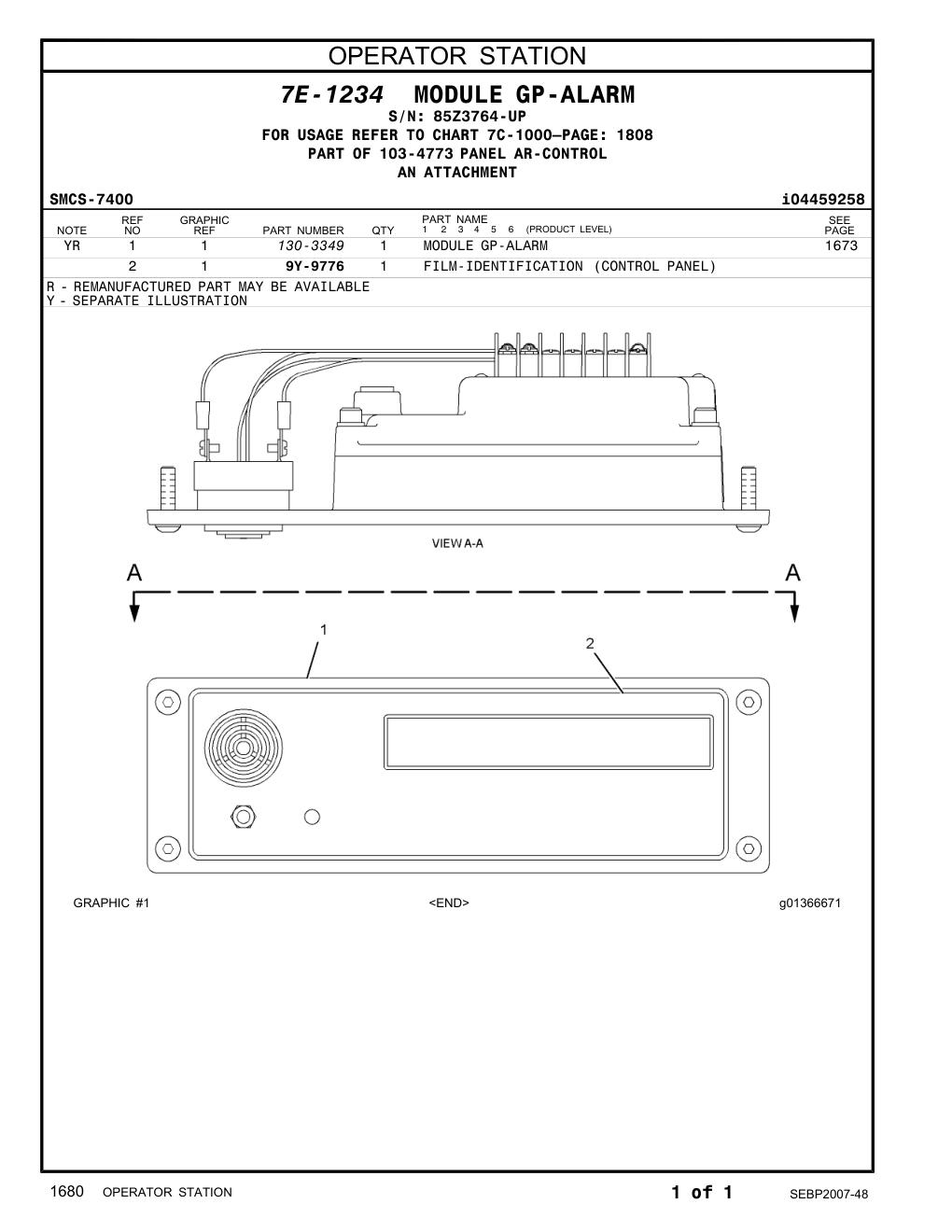 9Y-9776 FILM · S/N 85Z3764-UP CAT parts manual diagram