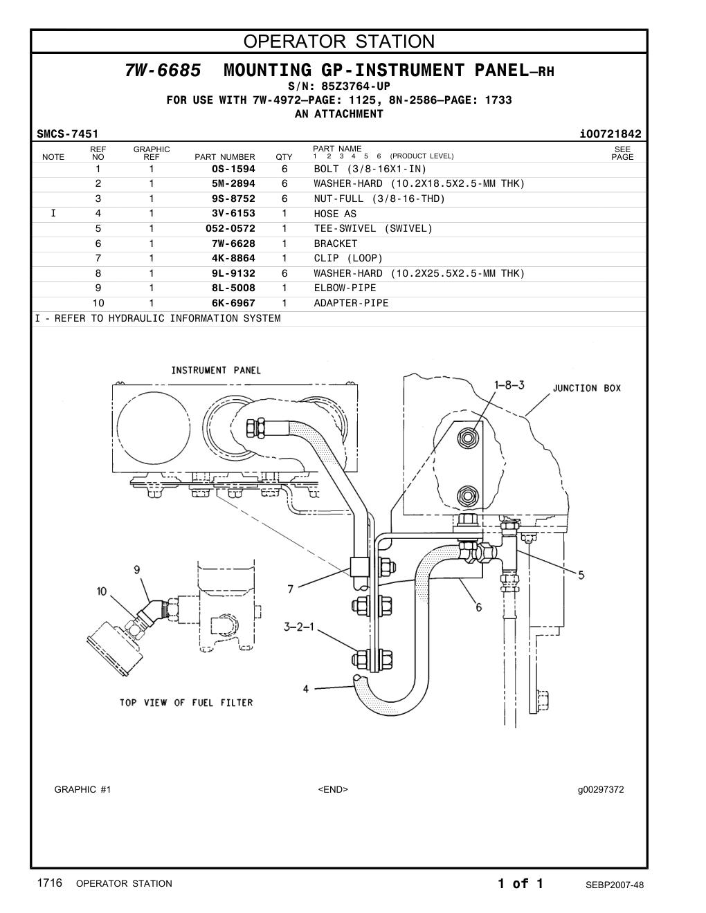 8L-5008 ELBOW-PIPE · S/N 85Z3764-UP CAT parts manual diagram