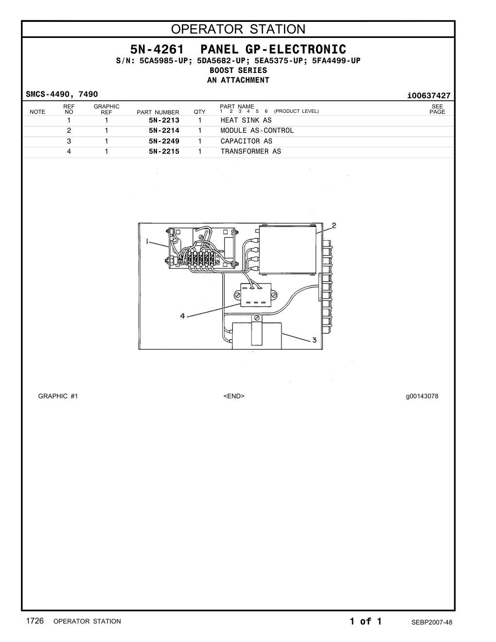 5N-2249 CAPACITOR AS CAT parts manual diagram
