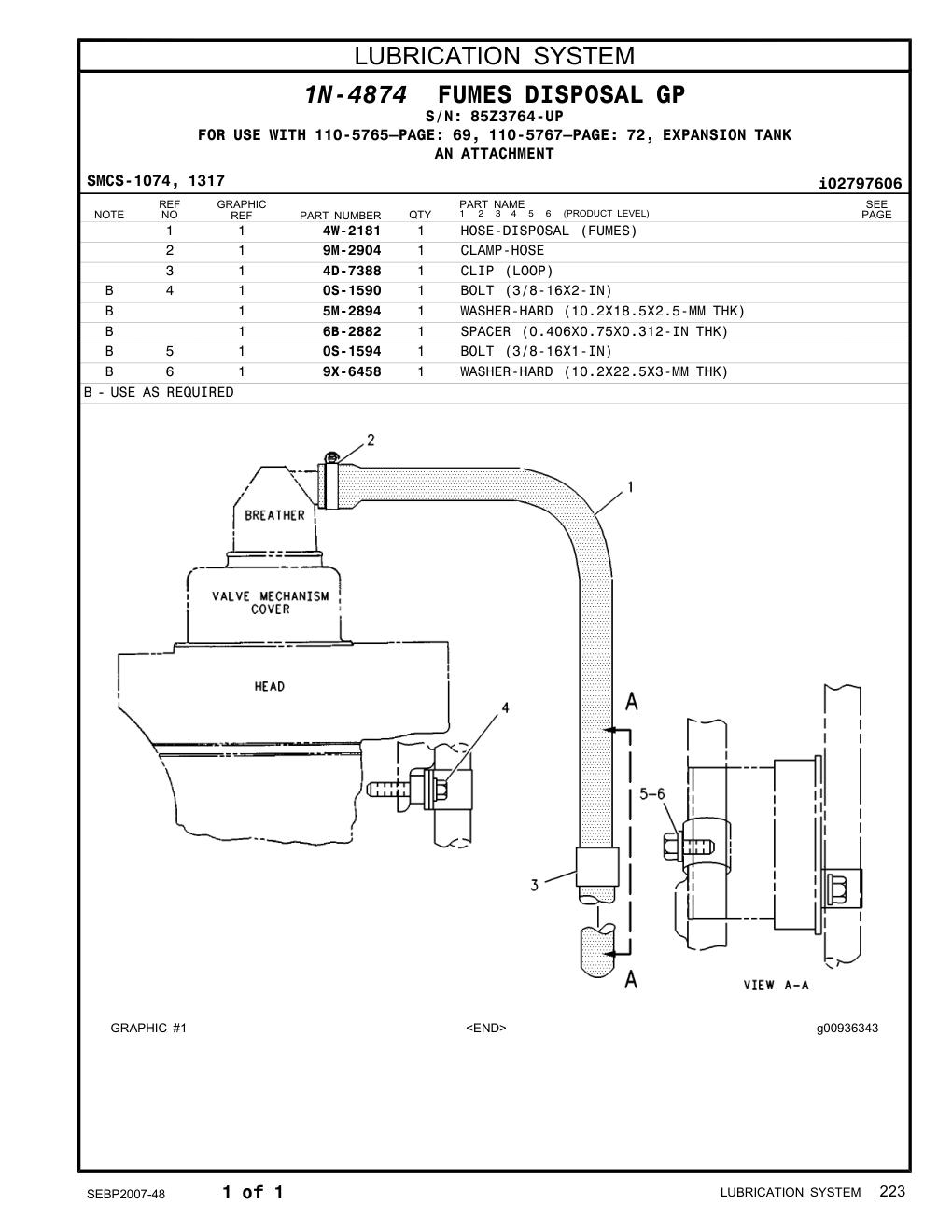9X-6458 WASHER-HARD (10.2X22.5X3-MM THK) · S/N 85Z3764-UP CAT parts manual diagram