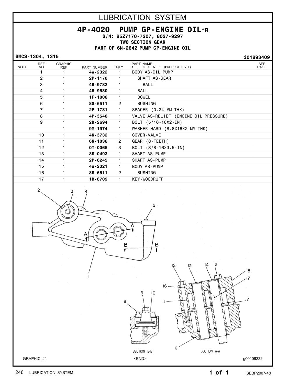 4W-2321 BODY AS-PUMP CAT parts manual diagram