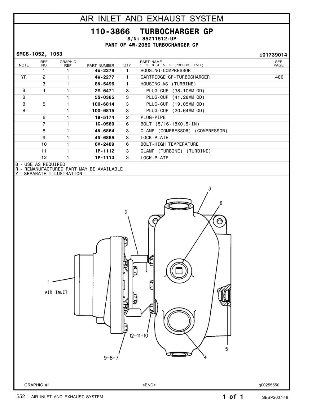 4N-6864 CLAMP (COMPRESSOR) (COMPRESSOR) · S/N 85Z11512-UP CAT parts manual diagram