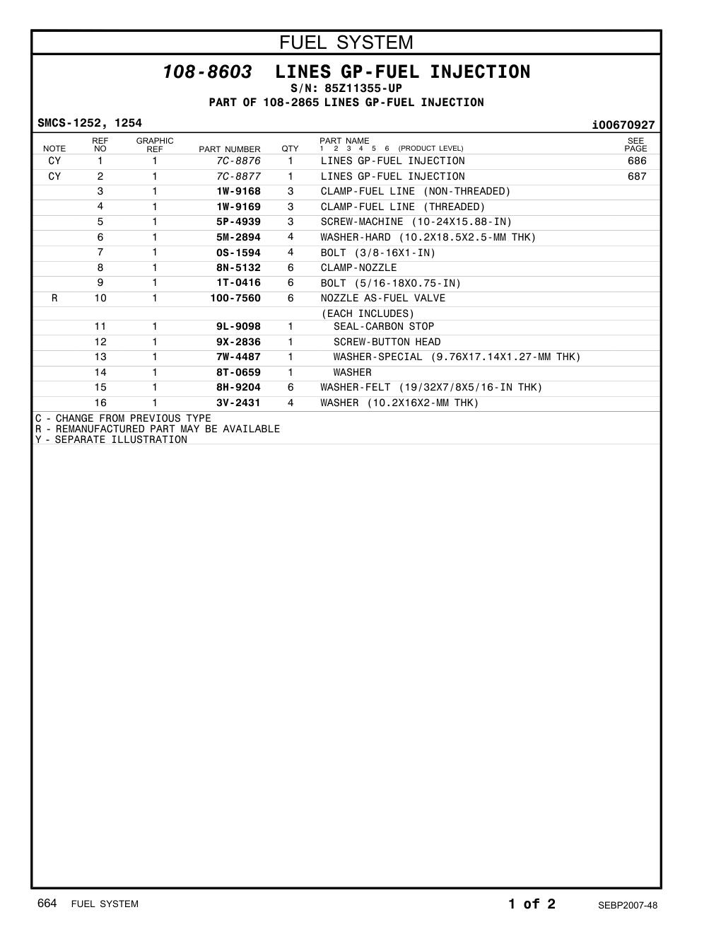 9L-9098 SEAL-CARBON STOP · S/N 85Z11355-UP CAT parts manual diagram
