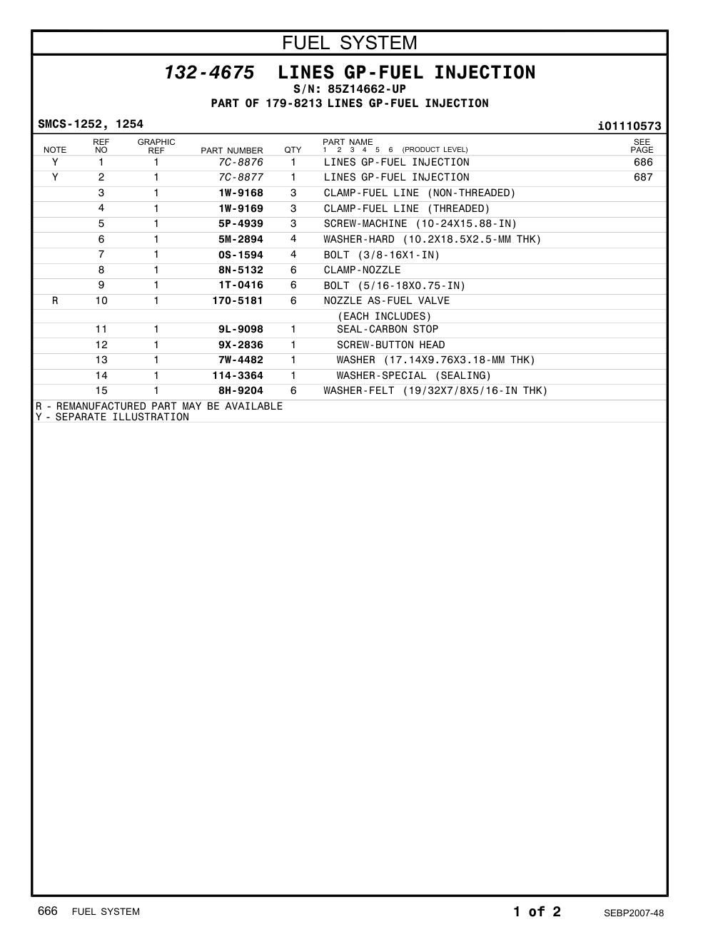 114-3364 WASHER-SPECIAL (SEALING) · S/N 85Z14662-UP CAT parts manual diagram