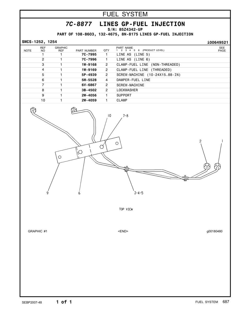 2W-4059 CLAMP · S/N 85Z4342-UP CAT parts manual diagram