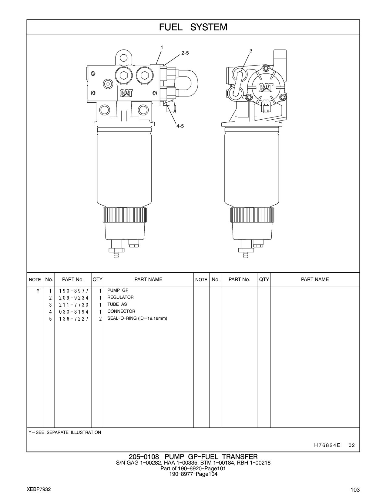 209-9234 REGULATOR CAT parts manual diagram