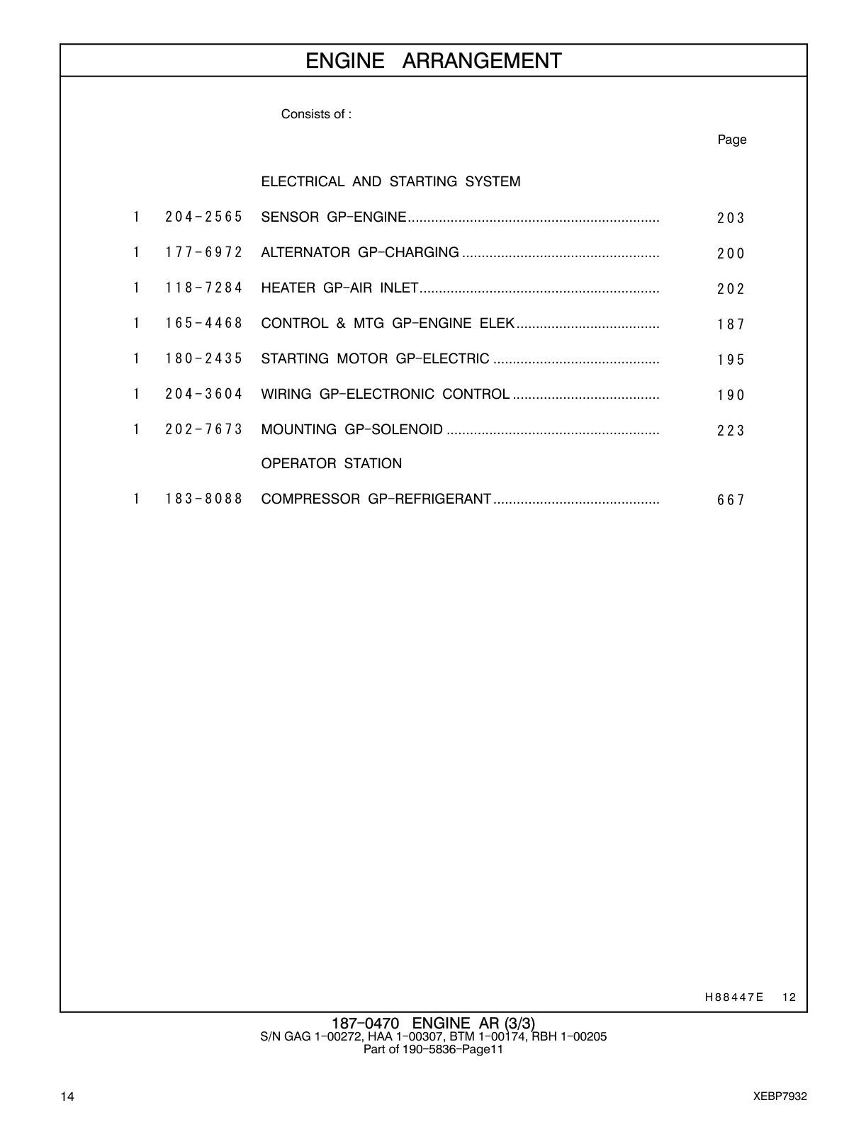 180-2435 STARTING MOTOR GP-ELECTRIC CAT parts manual diagram