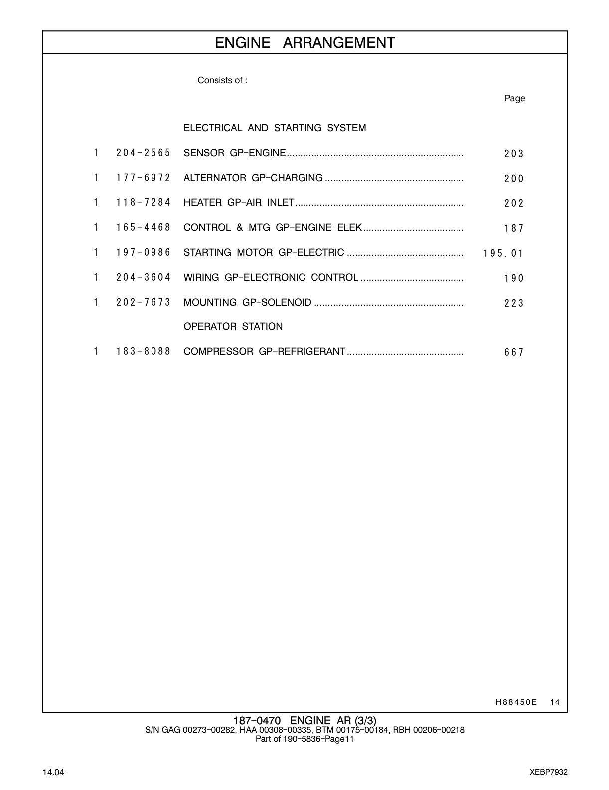 197-0986 STARTING MOTOR GP-ELECTRIC CAT parts manual diagram