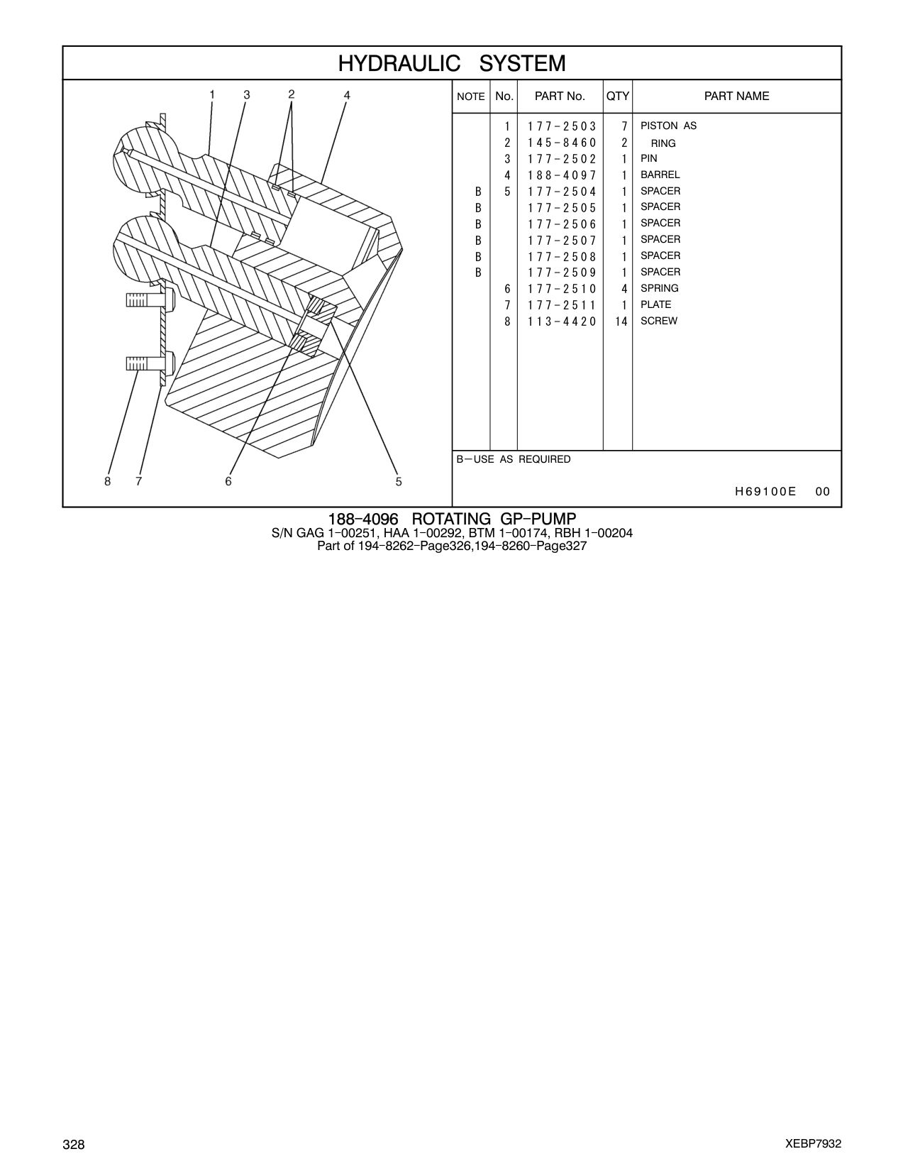 177-2503 PISTON AS CAT parts manual diagram