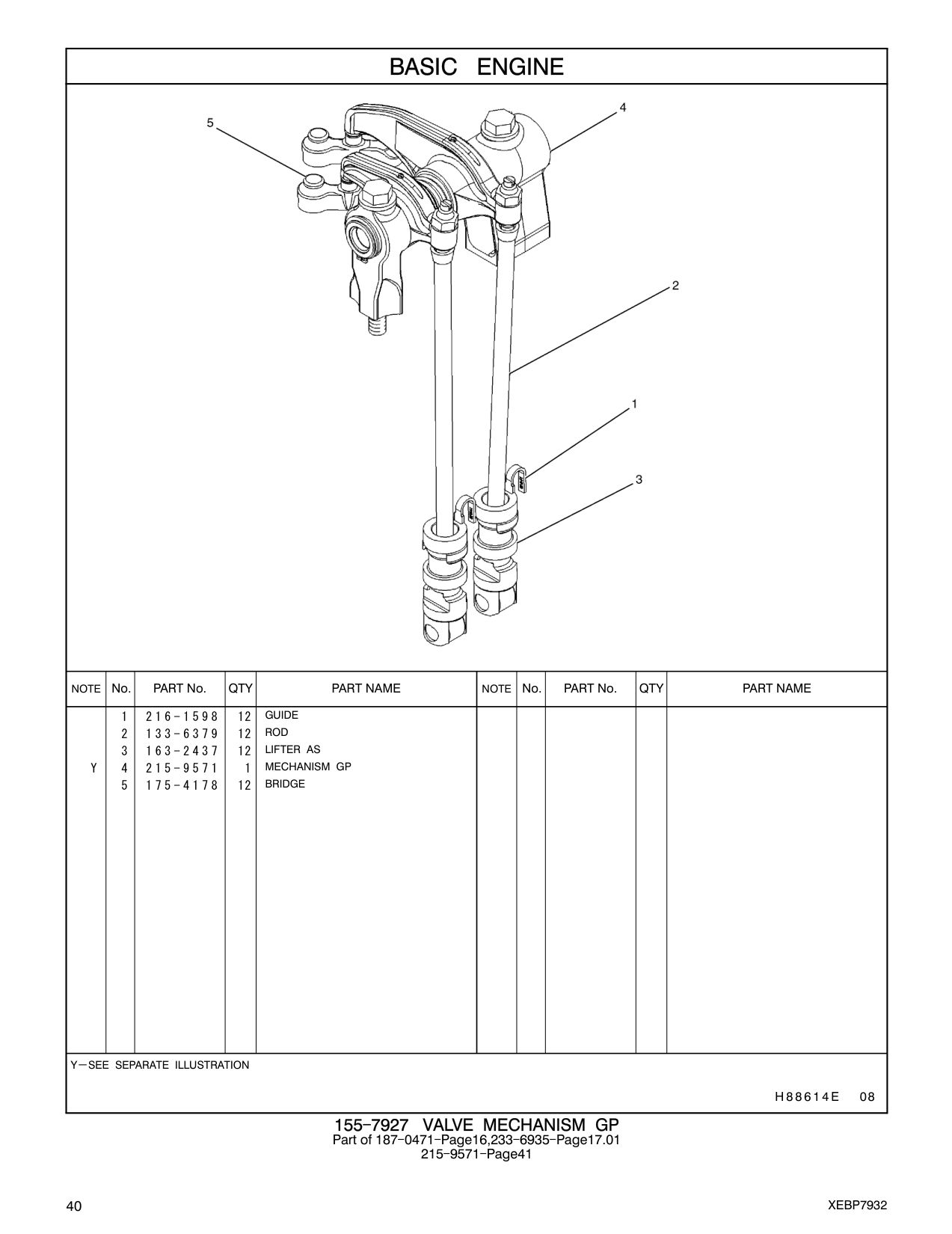 163-2437 LIFTER AS CAT parts manual diagram
