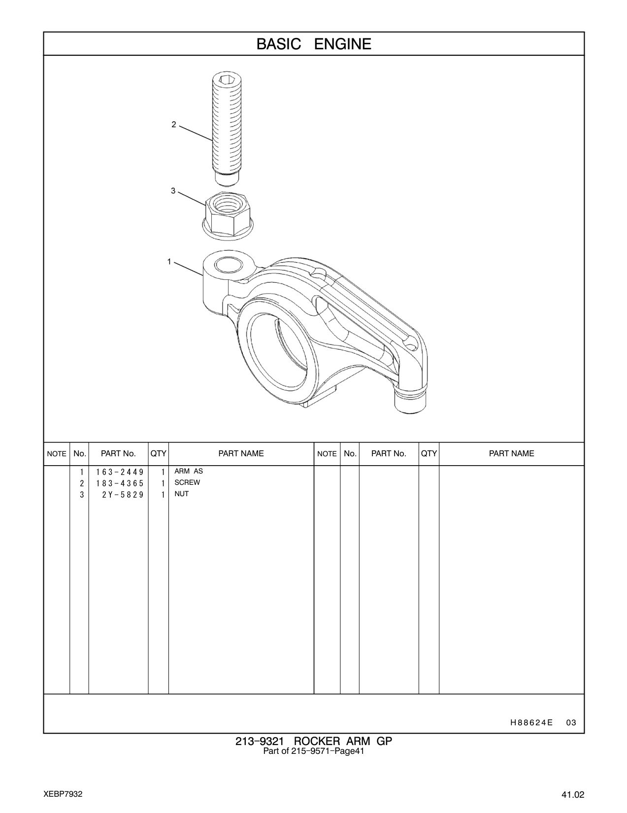 163-2449 ARM AS CAT parts manual diagram