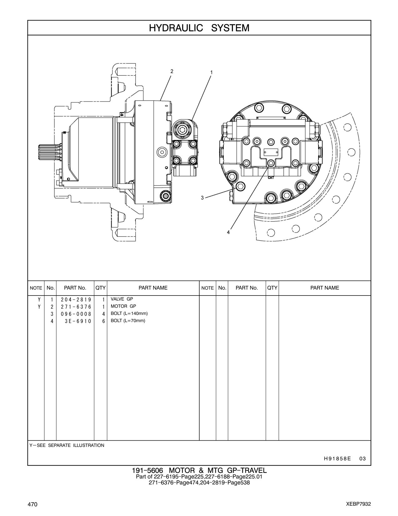 271-6376 MOTOR GP CAT parts manual diagram