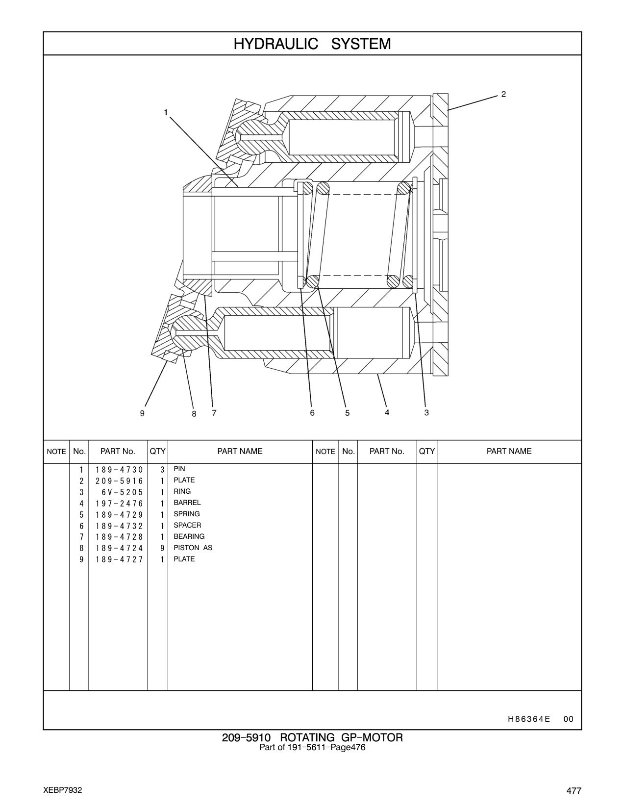 189-4724 PISTON AS CAT parts manual diagram