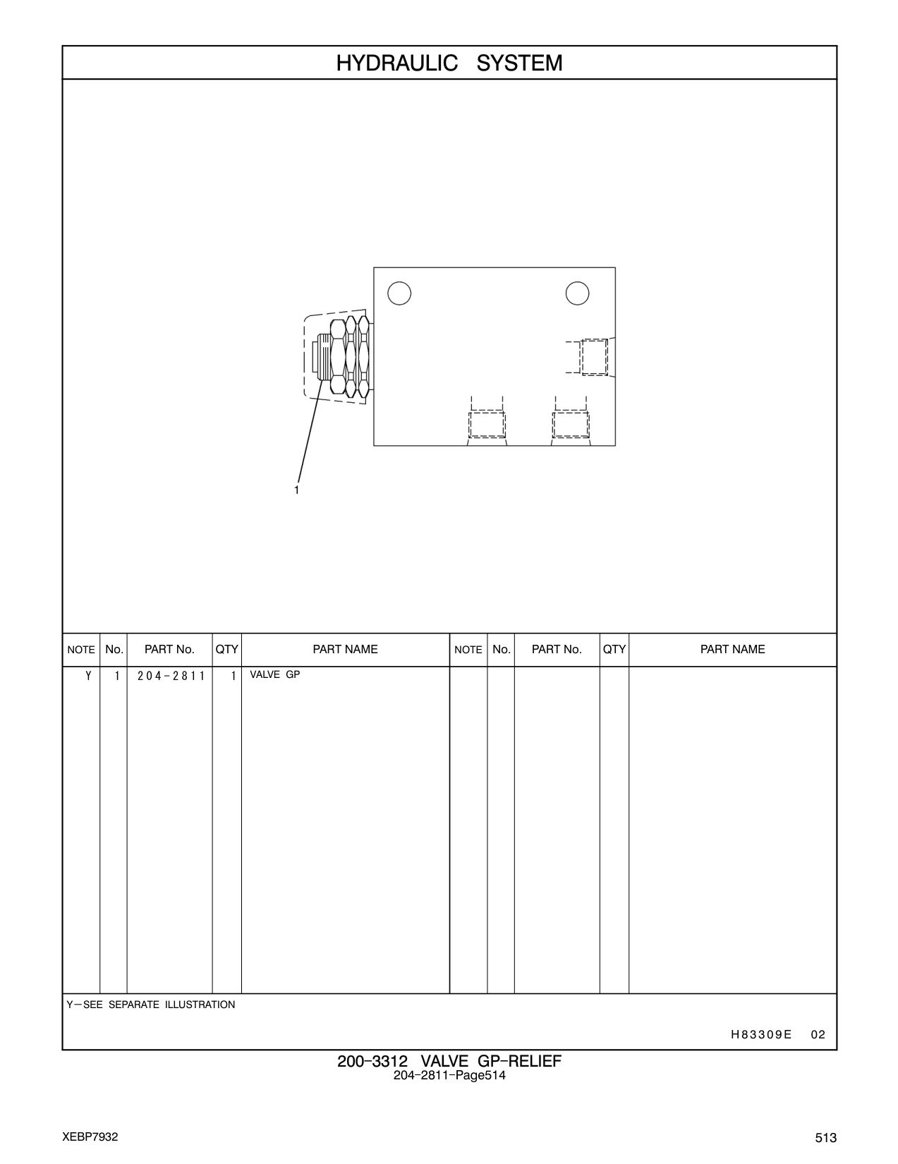 204-2811 VALVE GP CAT parts manual diagram