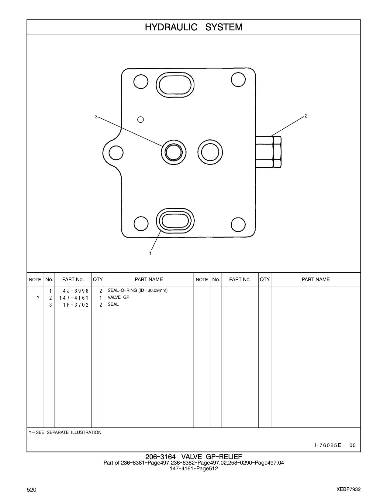 147-4161 VALVE GP CAT parts manual diagram