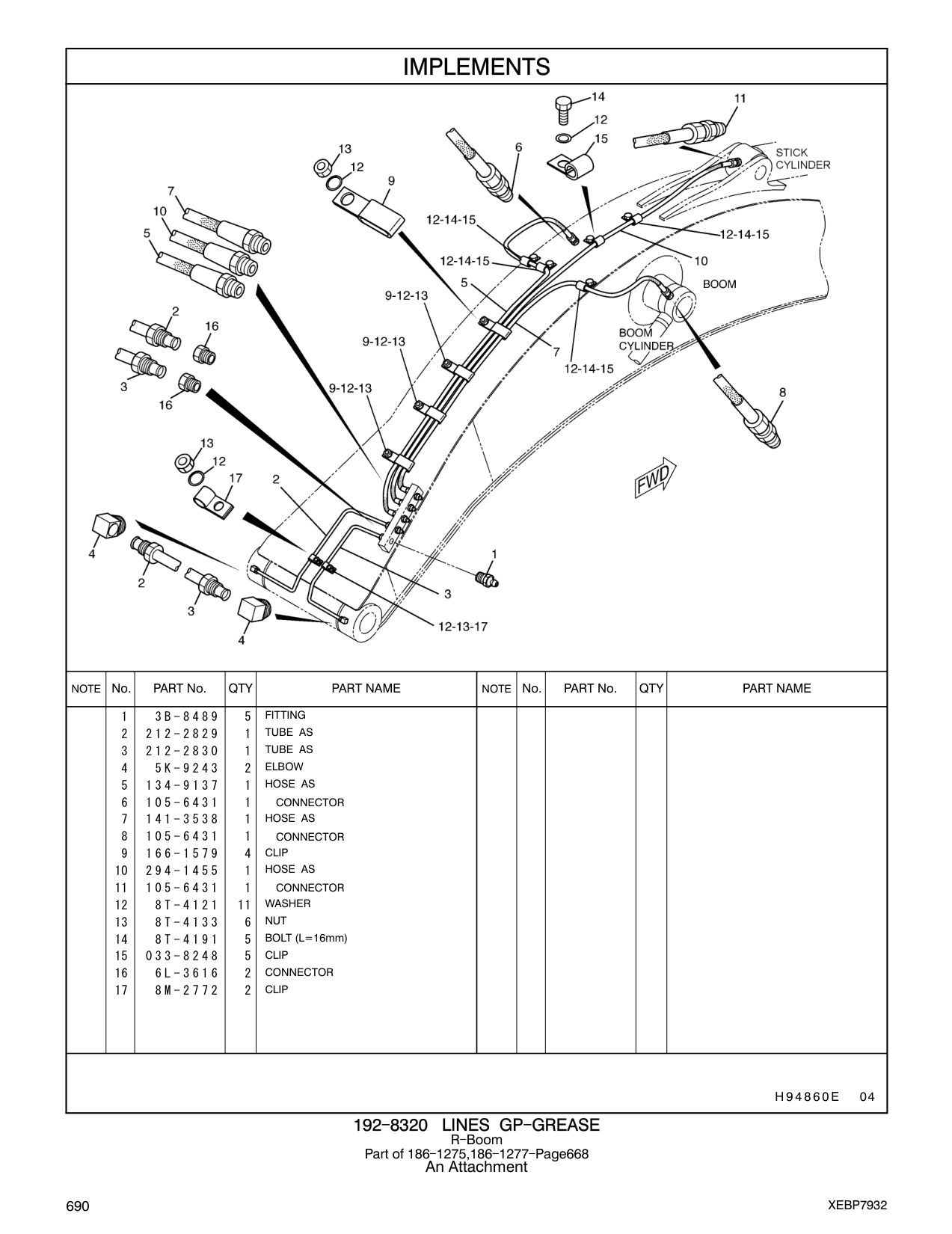 134-9137 HOSE AS CAT parts manual diagram