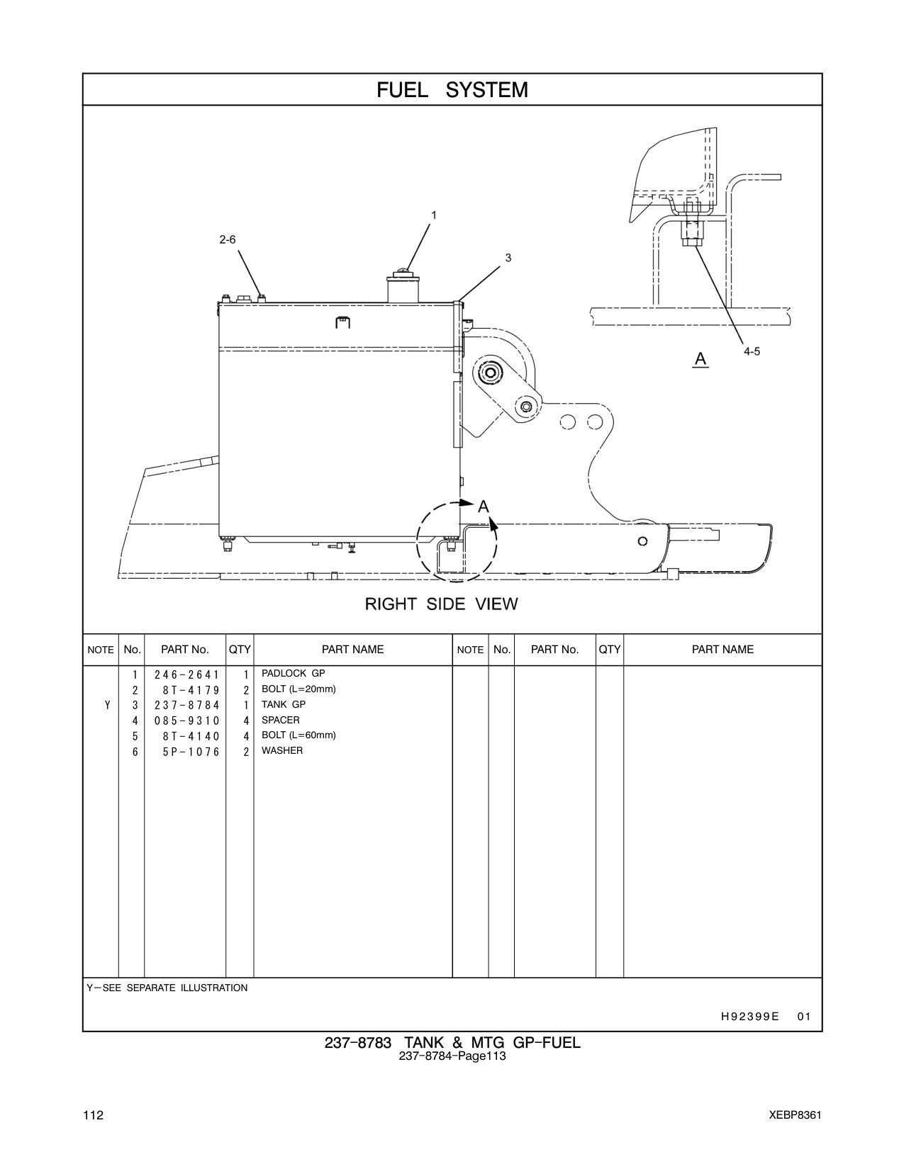 237-8784 TANK GP CAT parts manual diagram