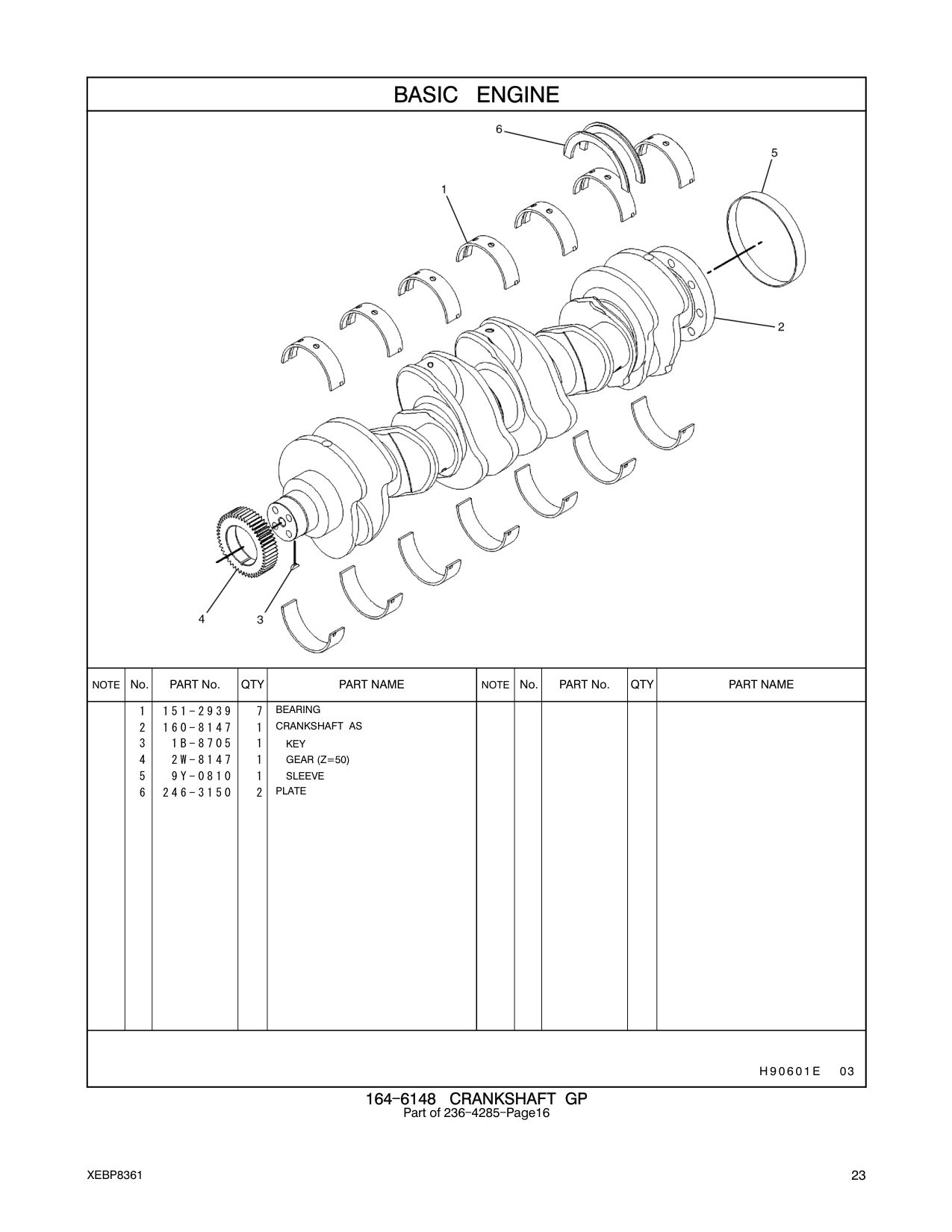 246-3150 PLATE-THRUST CAT parts manual diagram