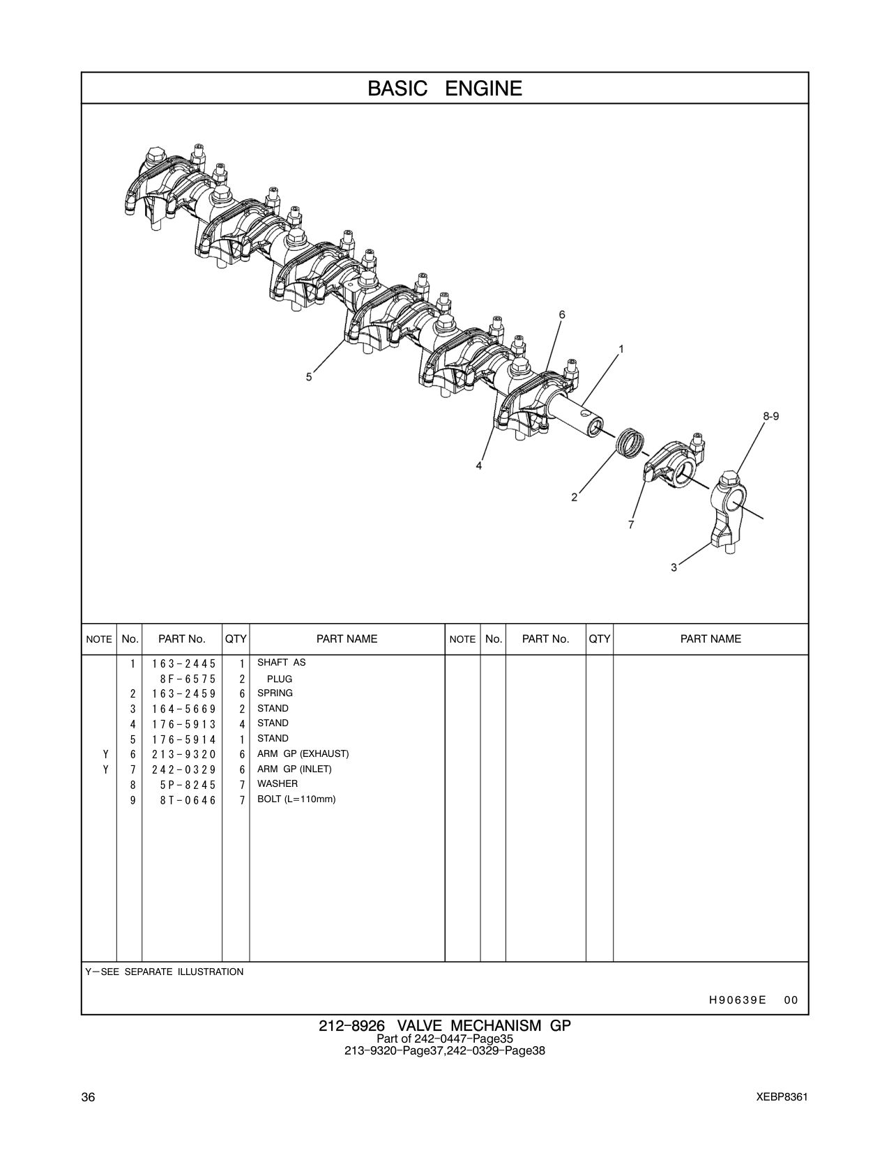 242-0329 ROCKER ARM GP (INLET) CAT parts manual diagram
