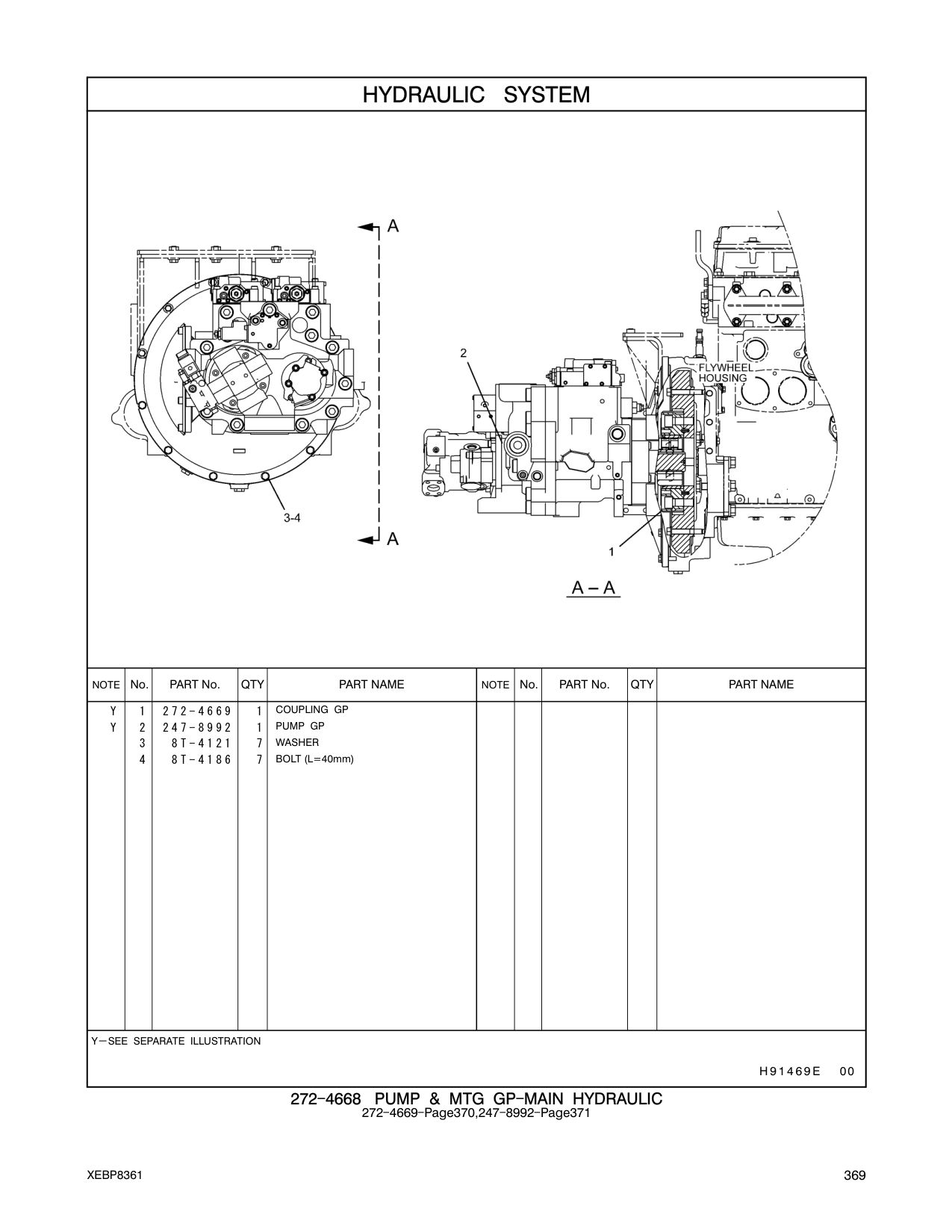 247-8992 PUMP GP CAT parts manual diagram