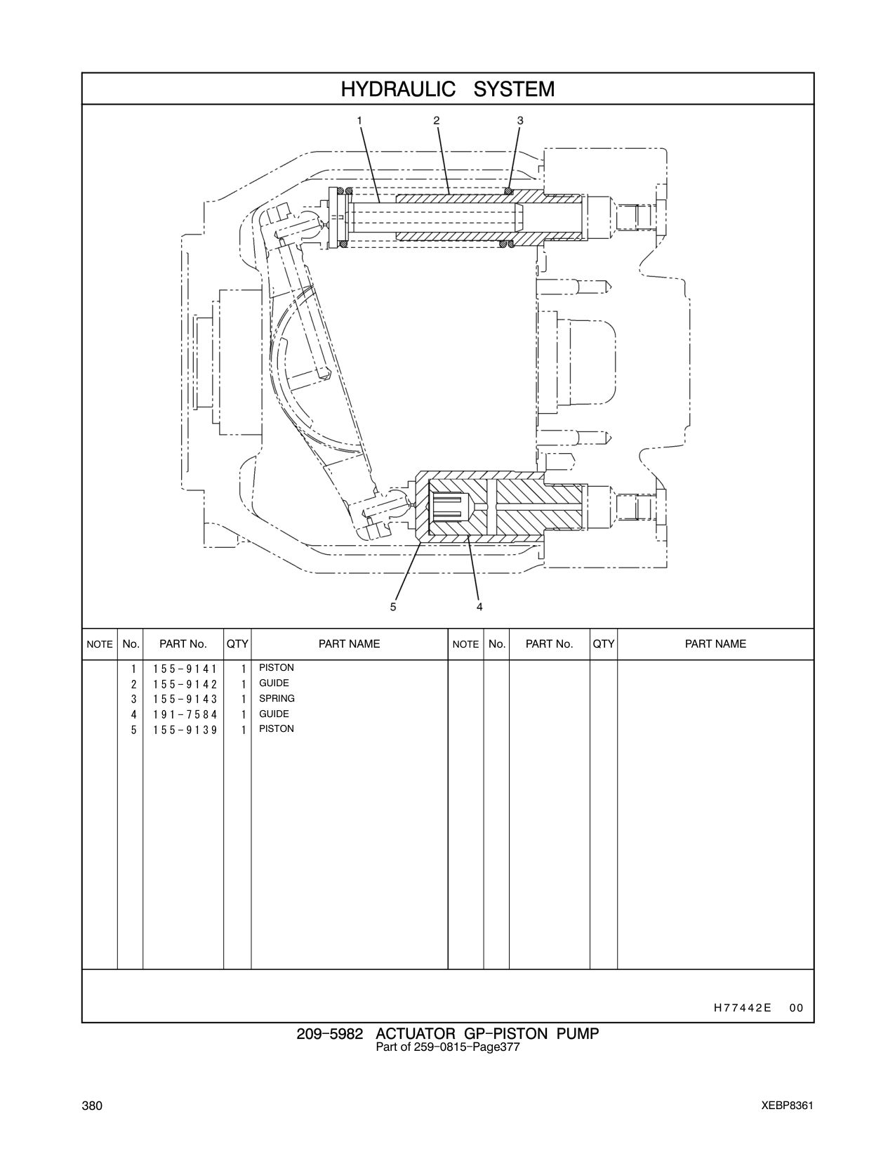 155-9142 GUIDE CAT parts manual diagram