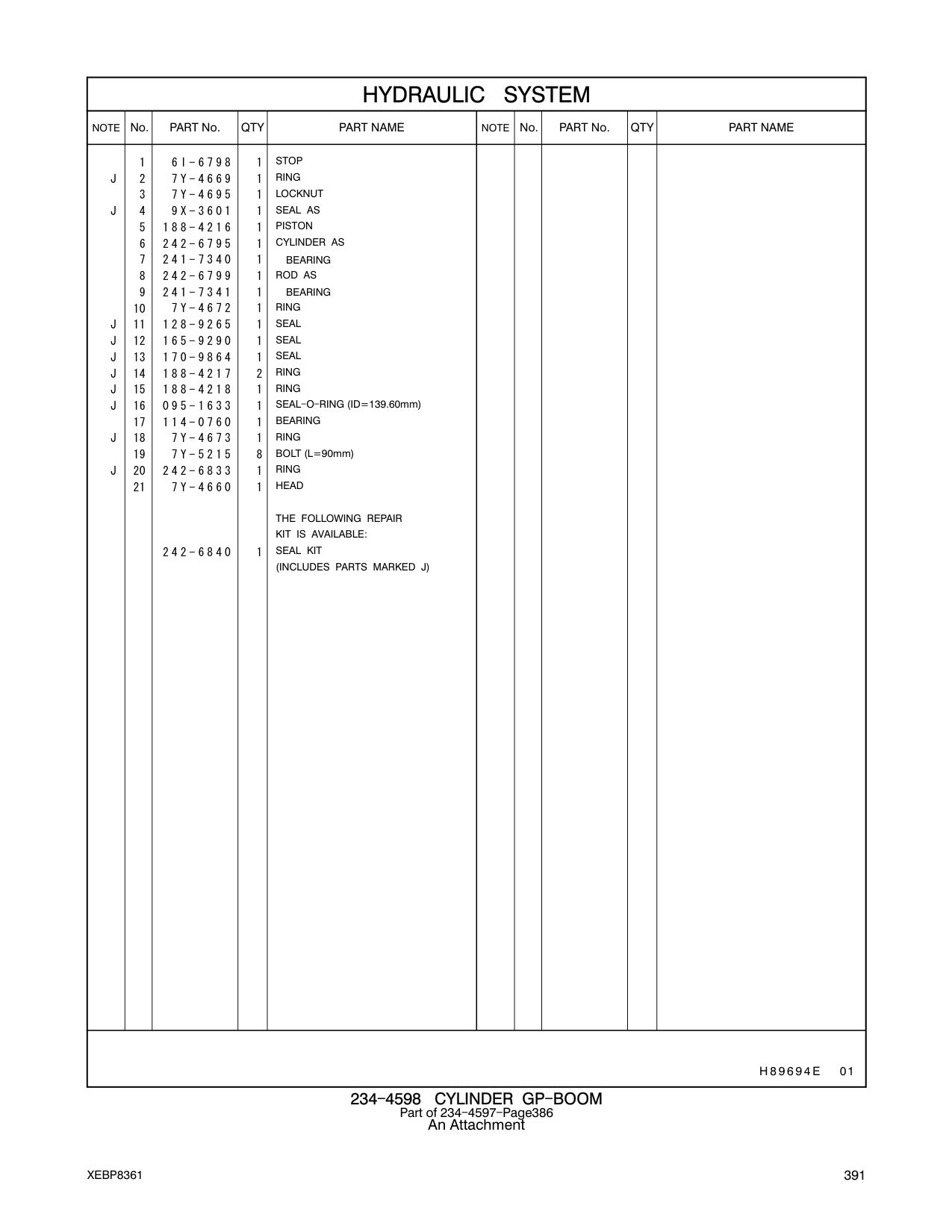 242-6799 ROD AS CAT parts manual diagram