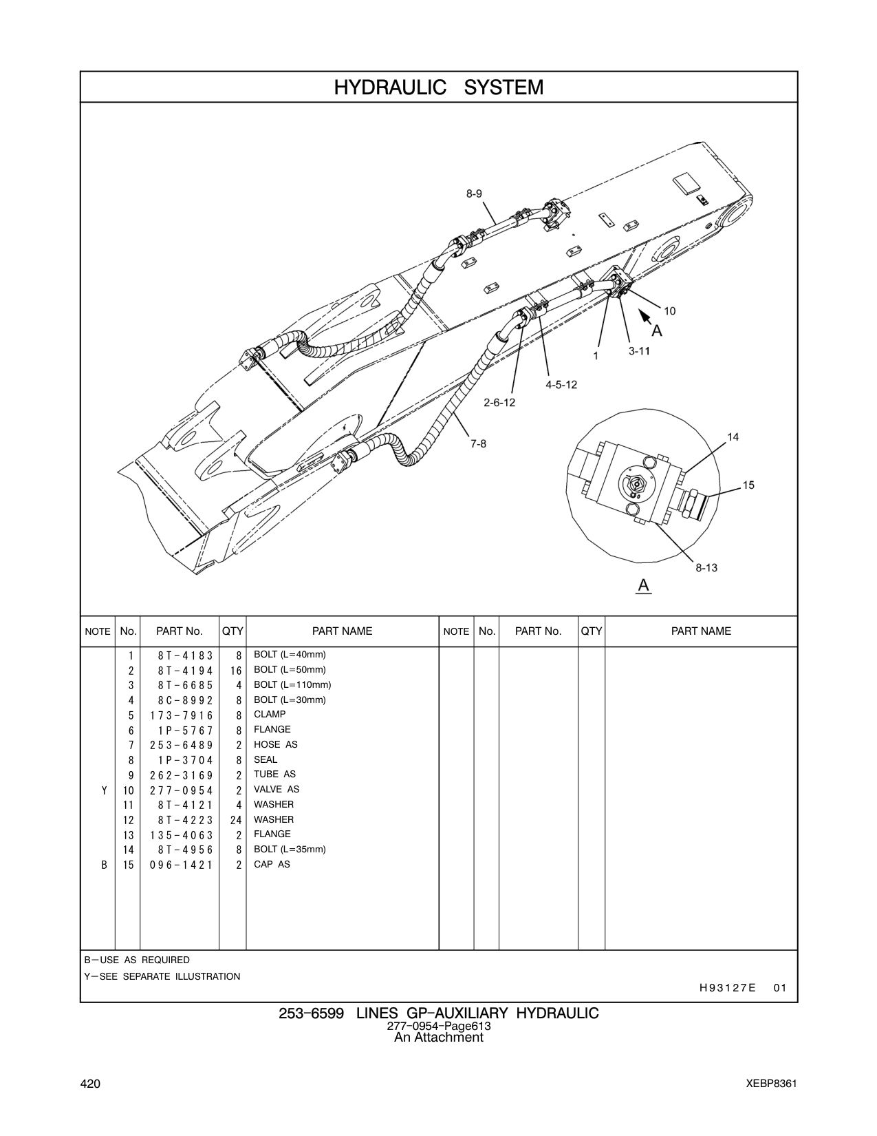 253-6489 HOSE AS CAT parts manual diagram