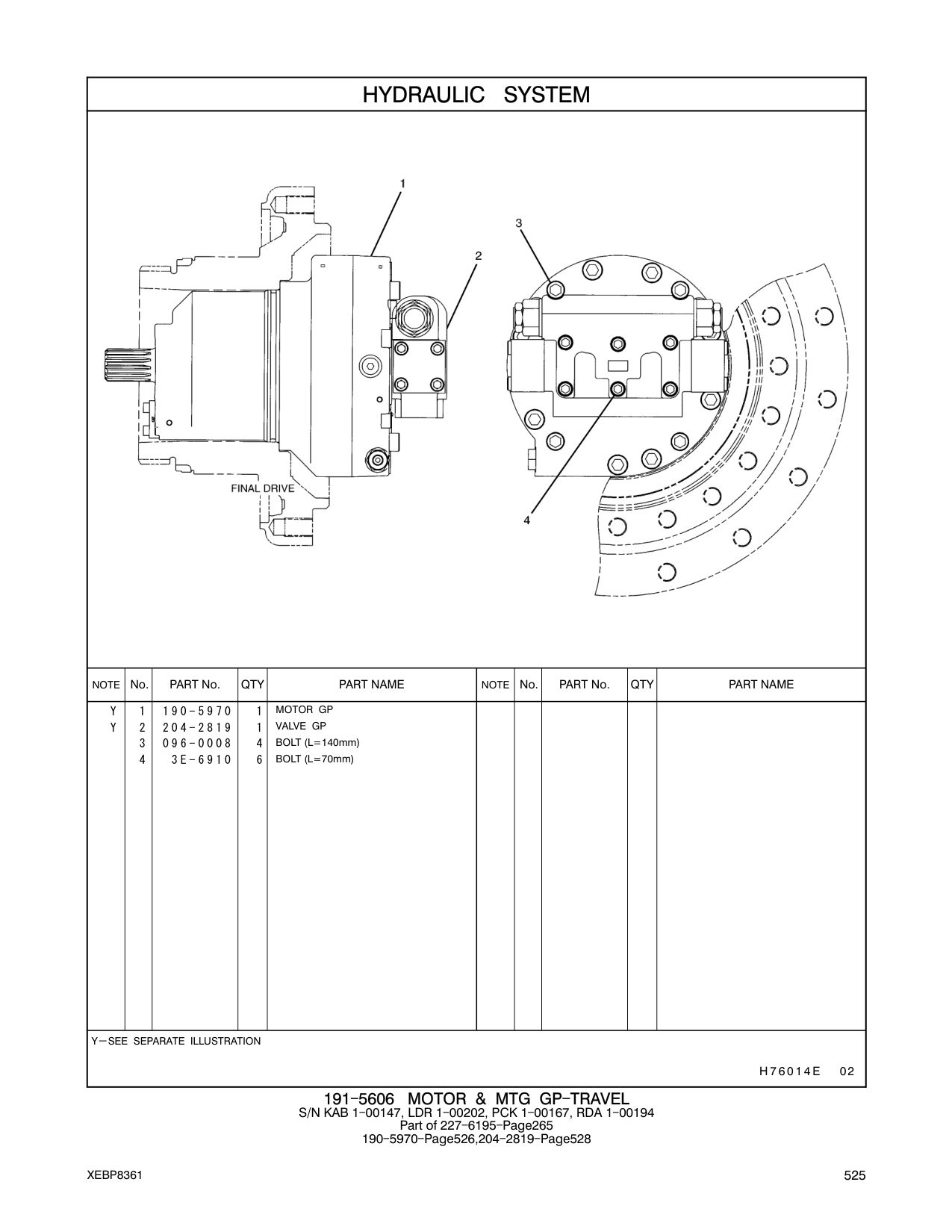 190-5970 MOTOR GP CAT parts manual diagram